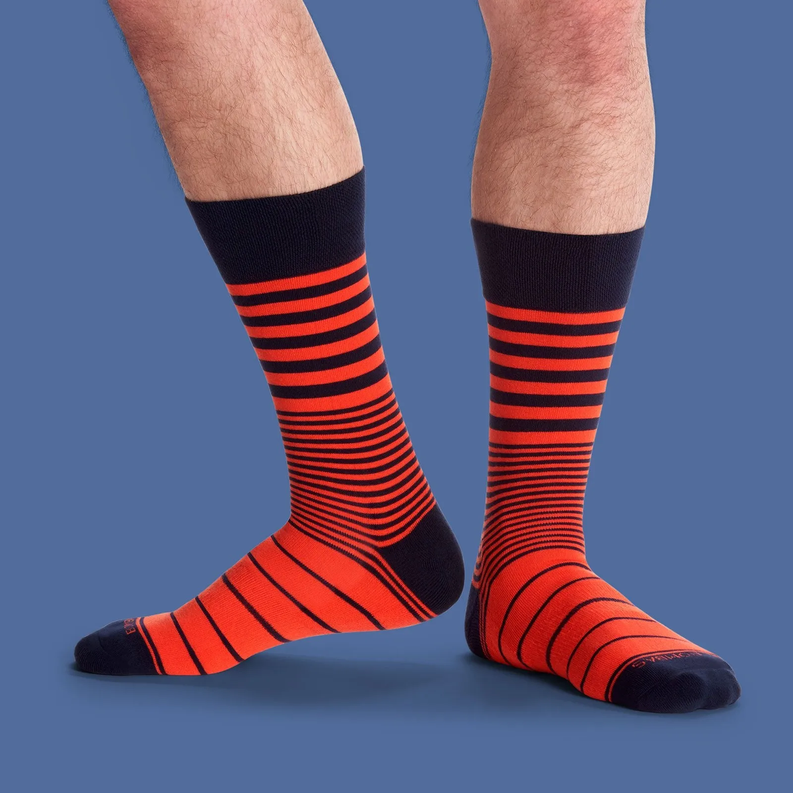 Men's Stripe Dress Calf Socks