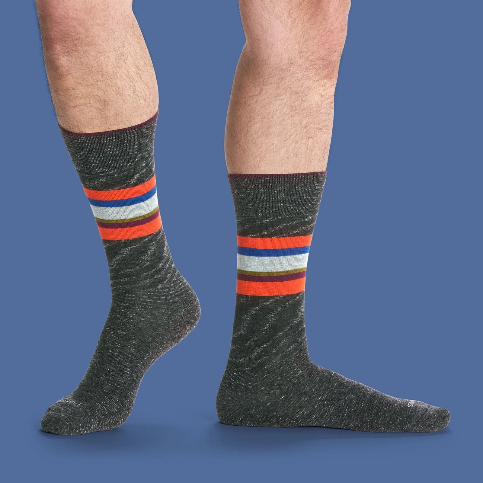 Men's Stripe Dress Calf Socks