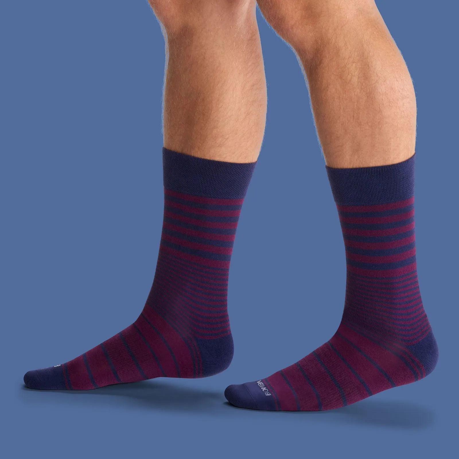 Men's Stripe Dress Calf Socks