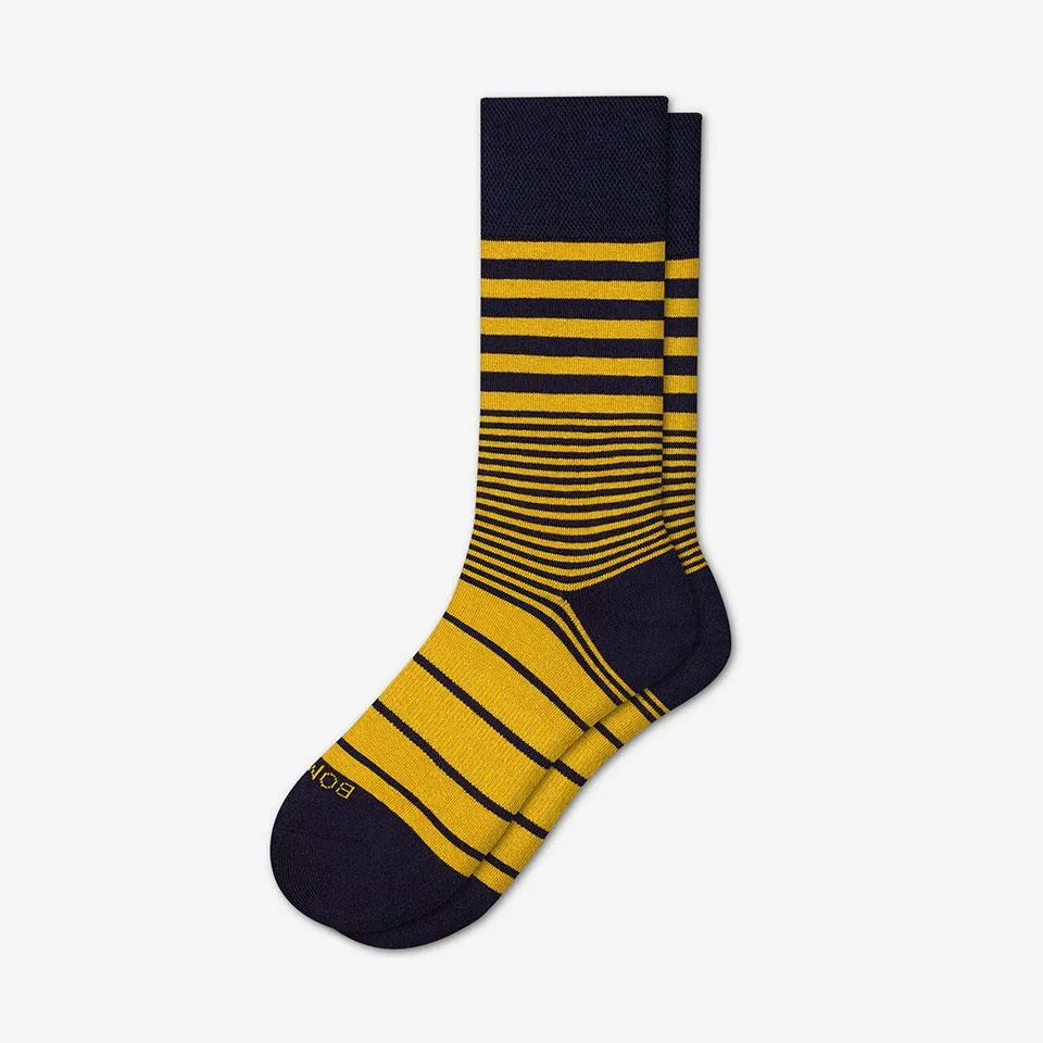 Men's Stripe Dress Calf Socks