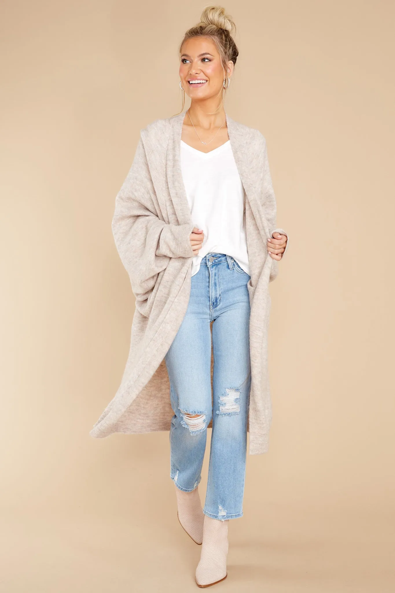 Miracles Of Cozy Beige Cardigan