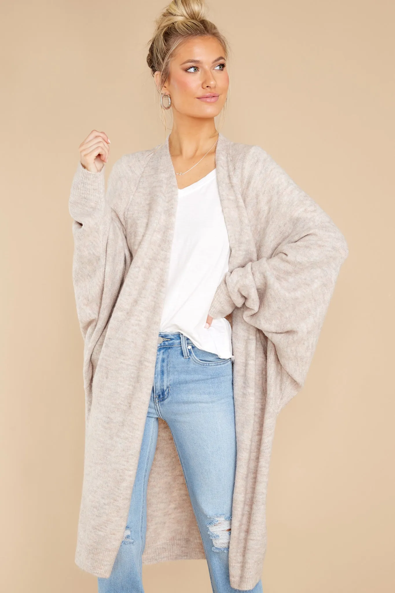 Miracles Of Cozy Beige Cardigan