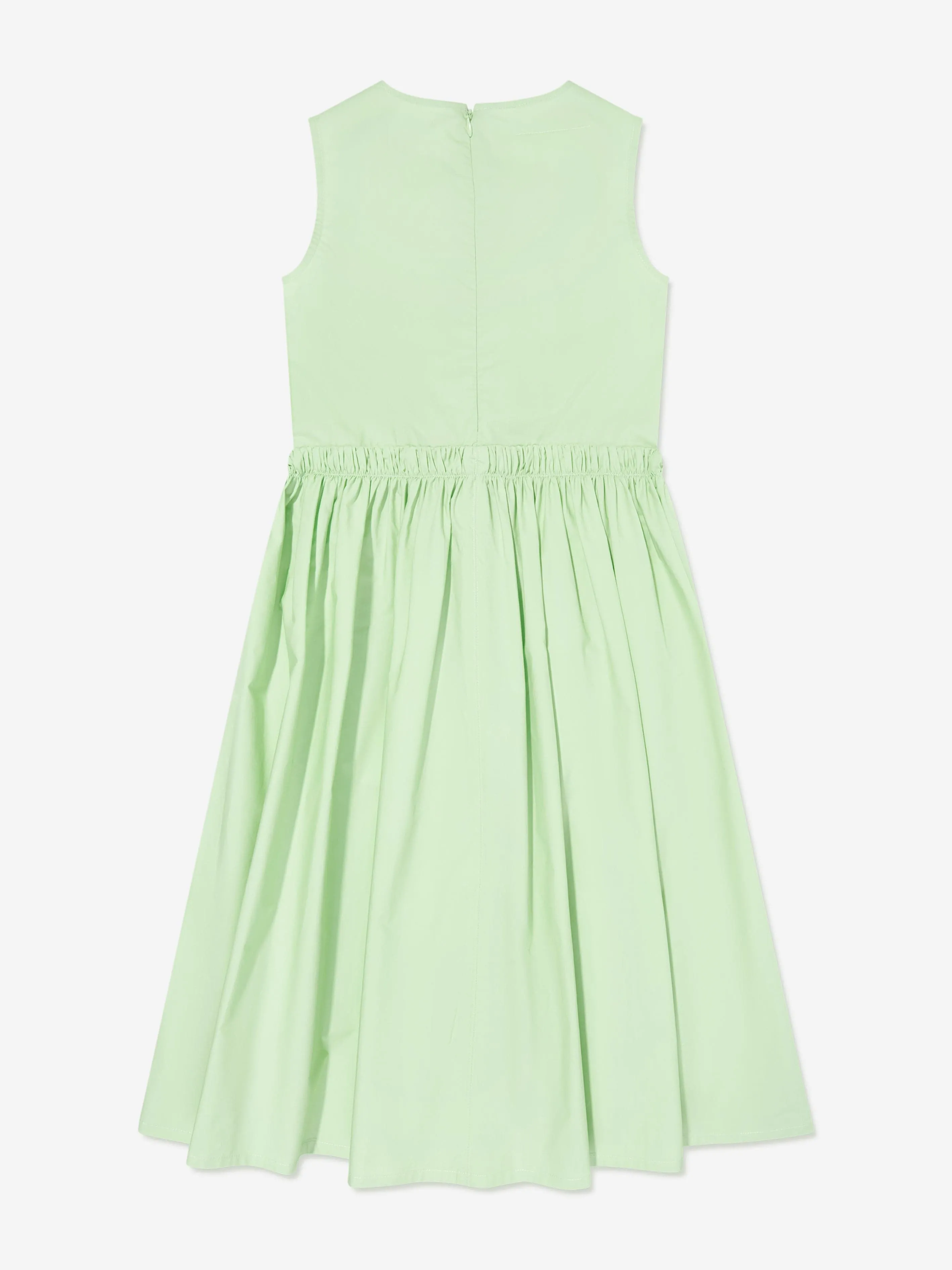 MM6 Maison Margiela Girls Sleeveless Poplin Dress in Green