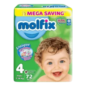 MOLFIX DIAPERS MEGA SAVING MAXI 4 - 72 PCS