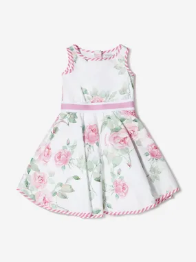 Monnalisa Girls Cotton Rose Bloom Dress