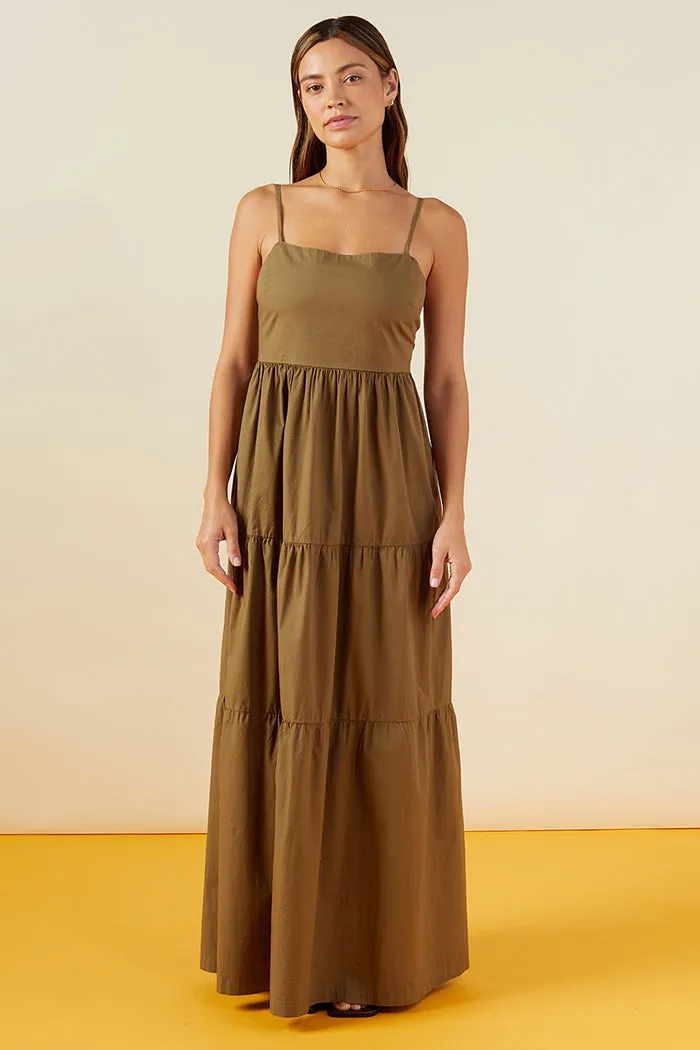 monrow poplin maxi dress