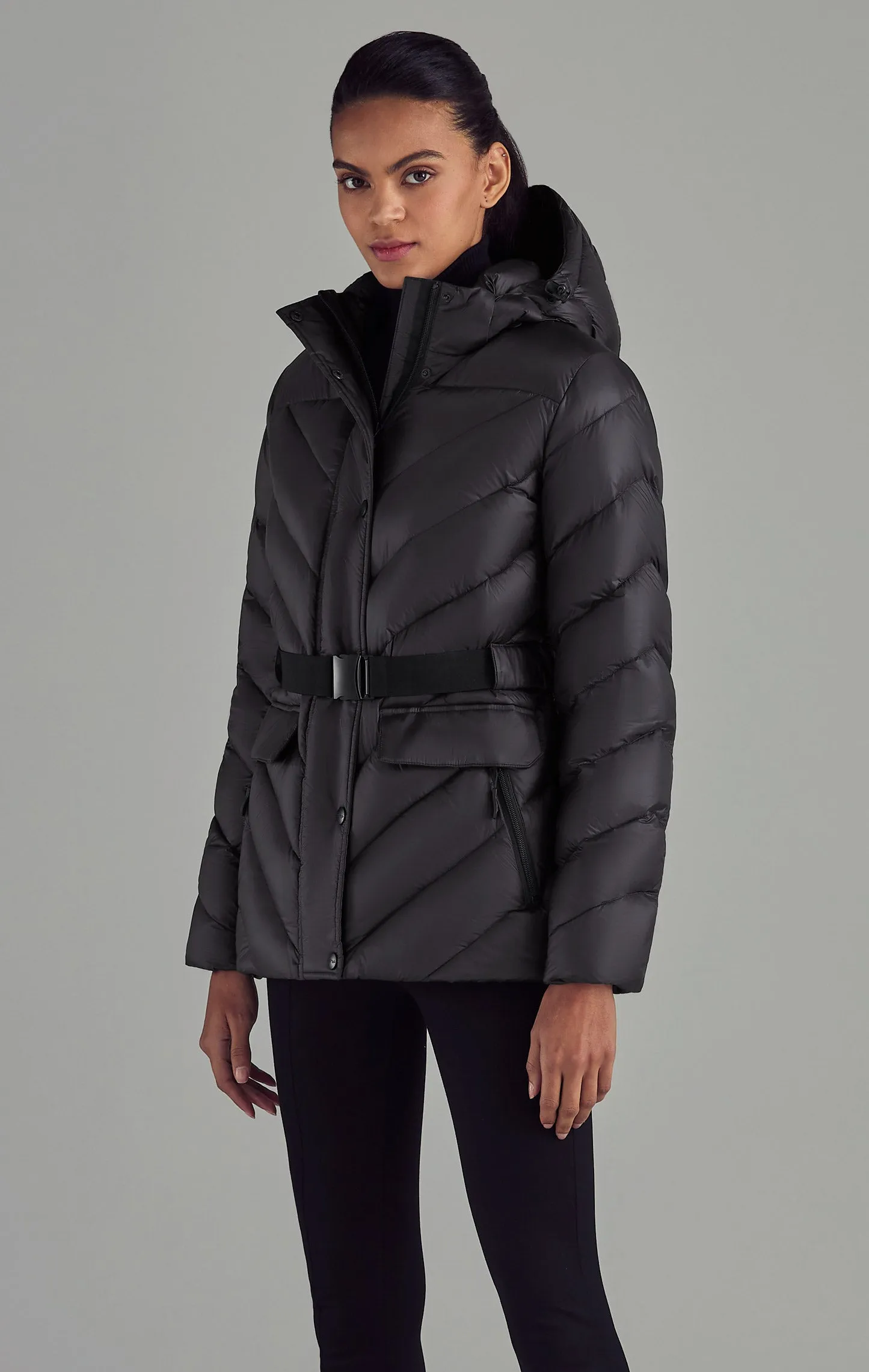 Montalva Women's Puffer Down Belted Jacket