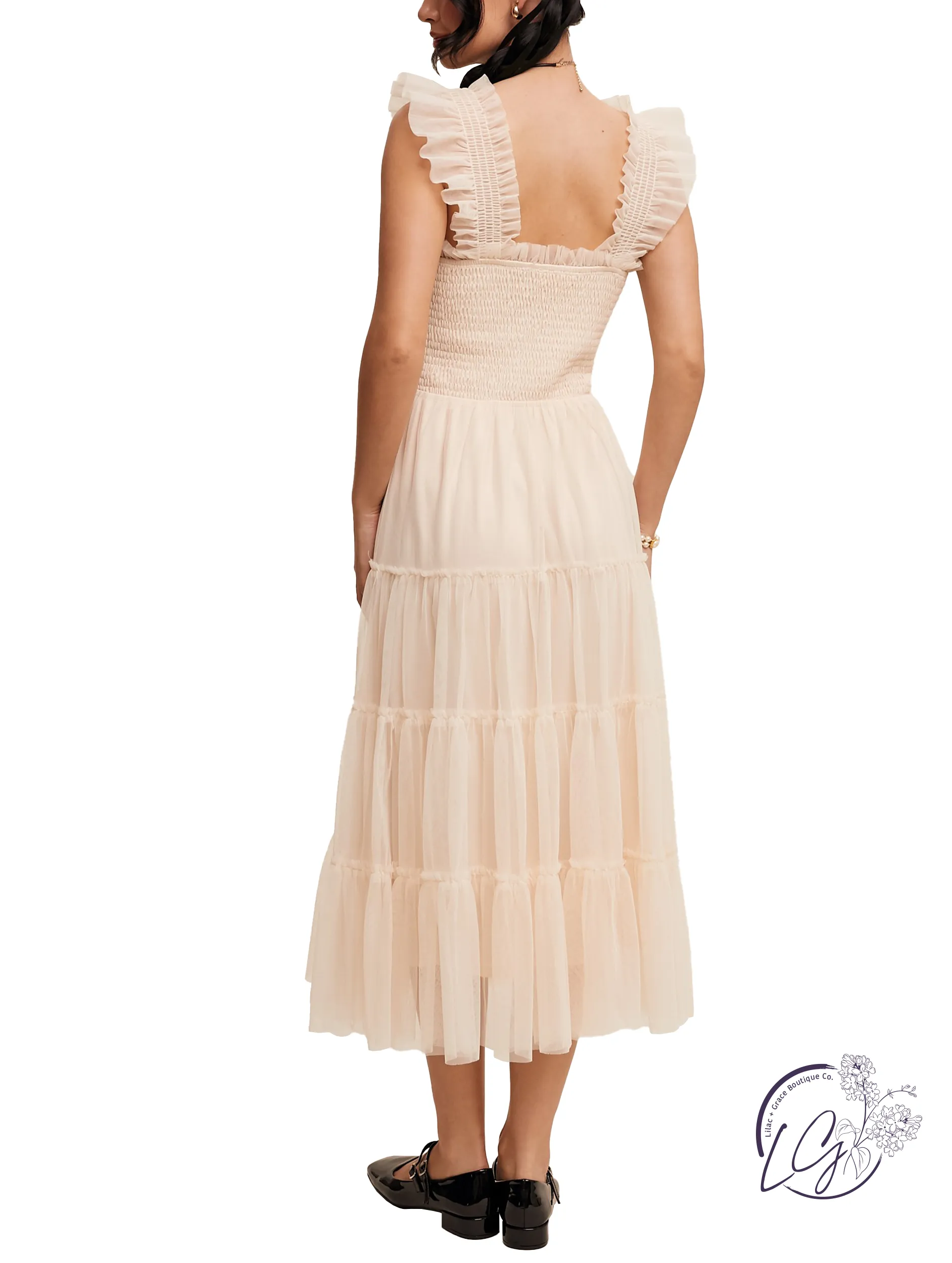 Moonlit Mirage Ruffle Tiered Dress