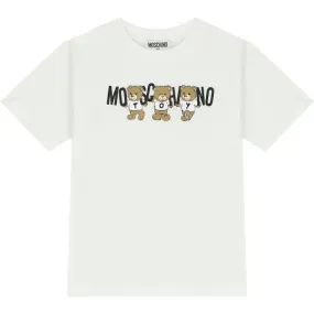 Moschino Toy Tee White Cotton Teddy-Print T-Shirt