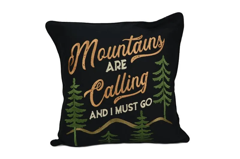 Mountains Are Calling Throw Pillow