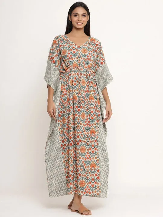 Mughal Coromandel on Grey Kaftan