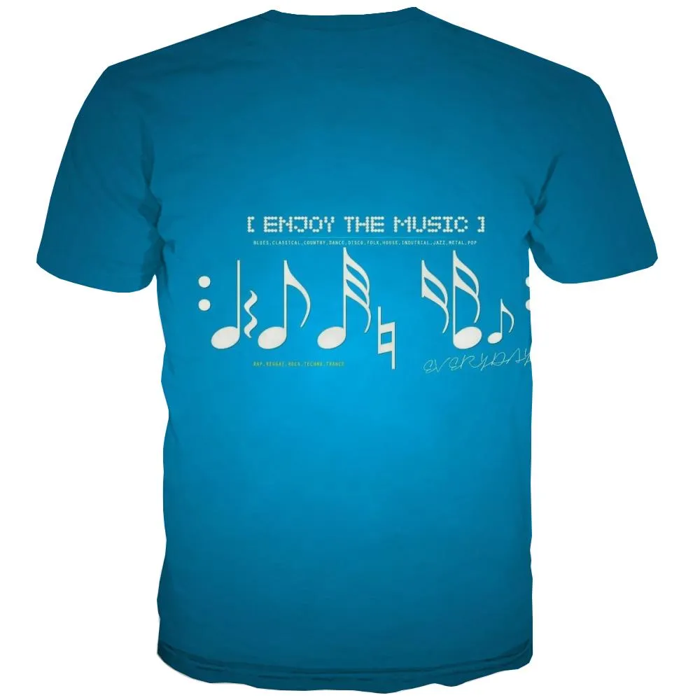 Music T-shirt Men Instrument Tshirts Novelty Retro T-shirts 3d Electronic Tshirt Anime