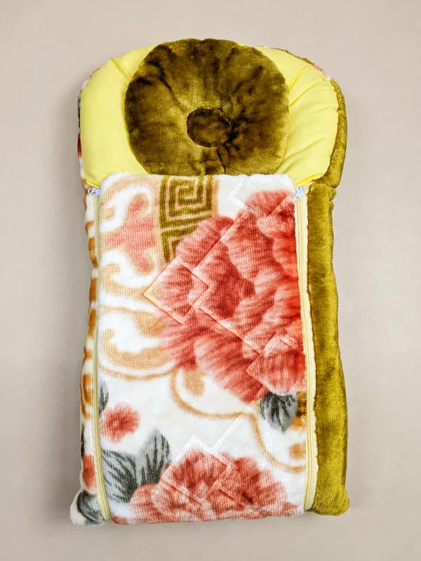 Mustard Sleeping Bag For Newborn/Winter Warm Sleeping Bags/Toddler Blanket NBSB09