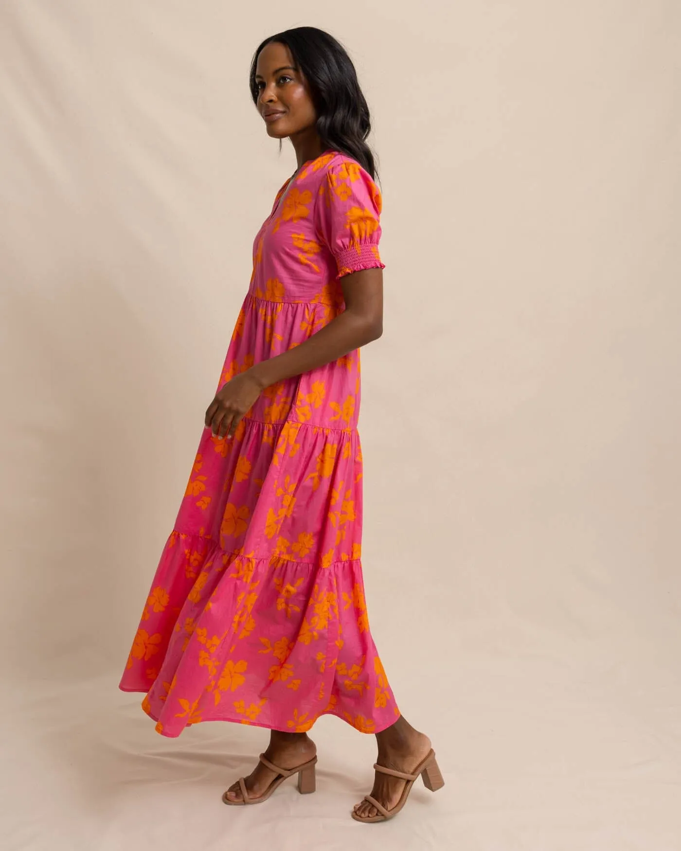 Nadine Tiered Cotton Lawn Maxi Dress