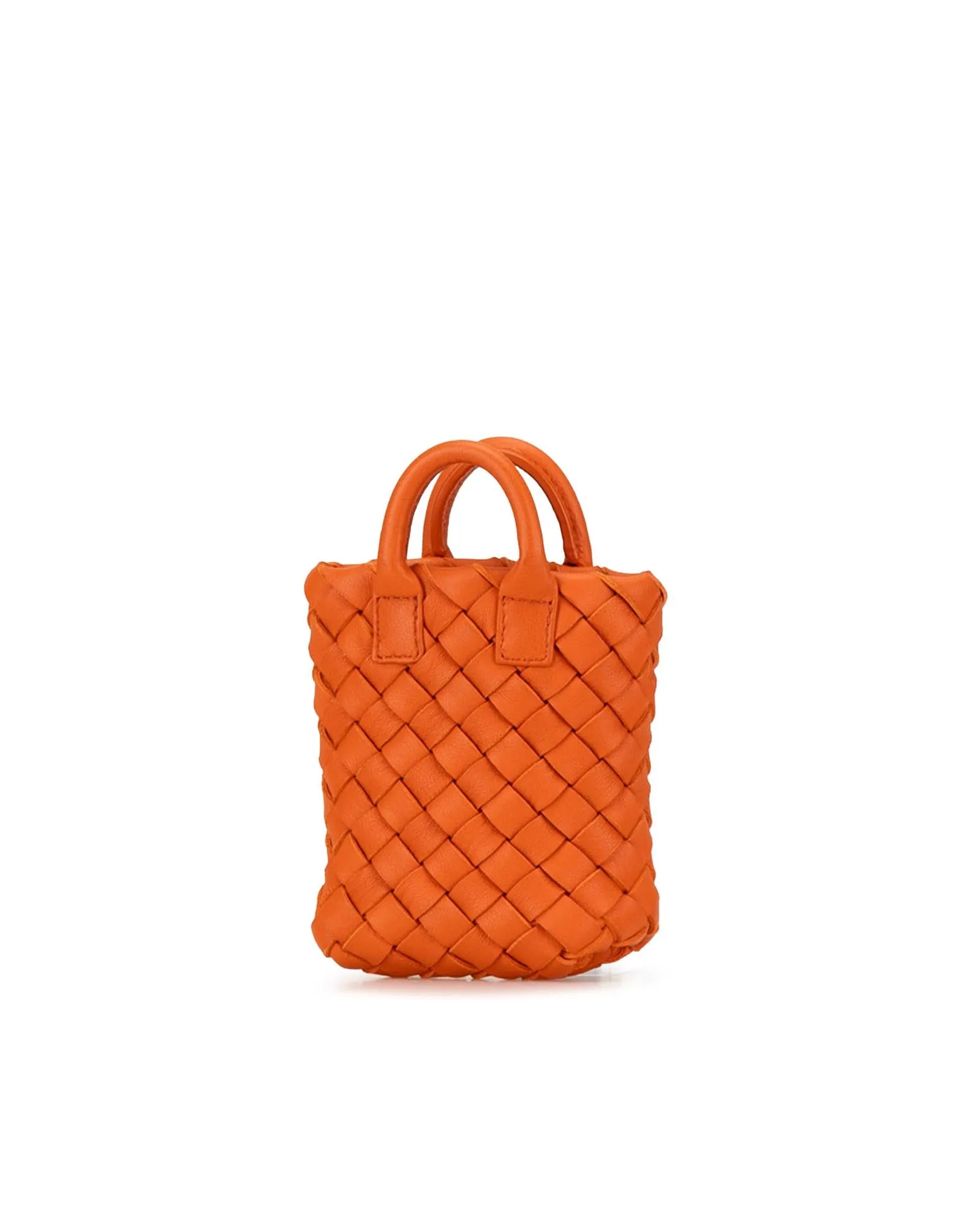 Nappa Intrecciato Maxi Cabat Woven Leather Bag Charm