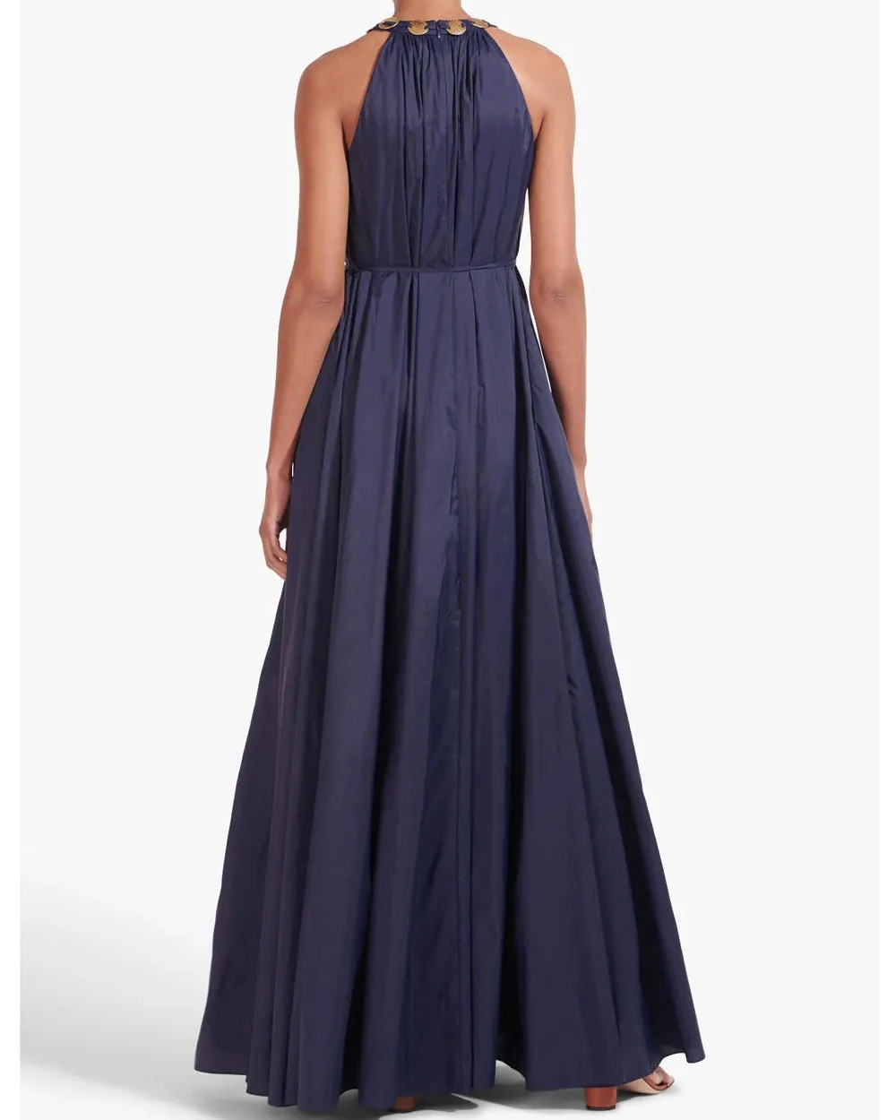 Navy Halter Neck Benoit Maxi Dress