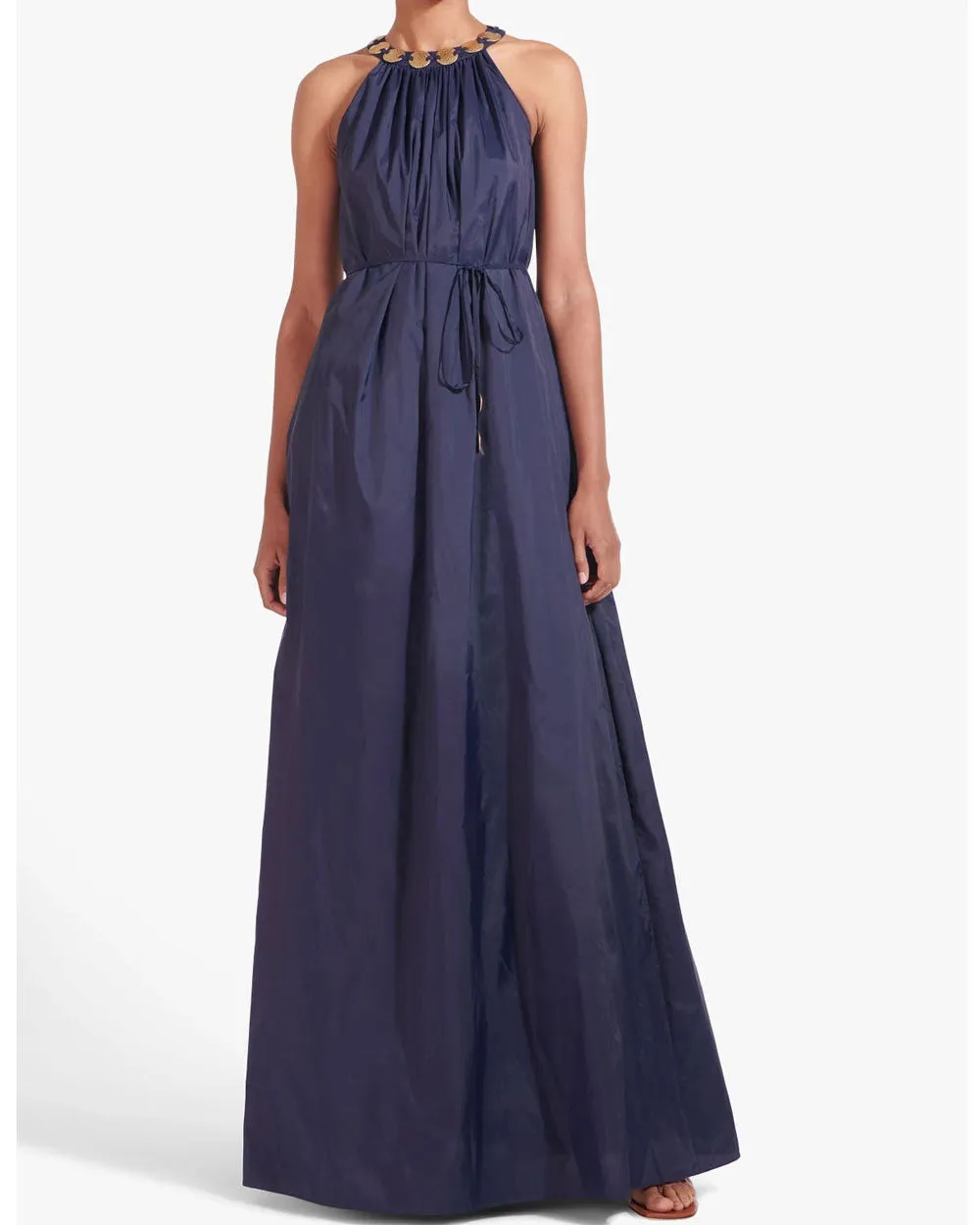 Navy Halter Neck Benoit Maxi Dress