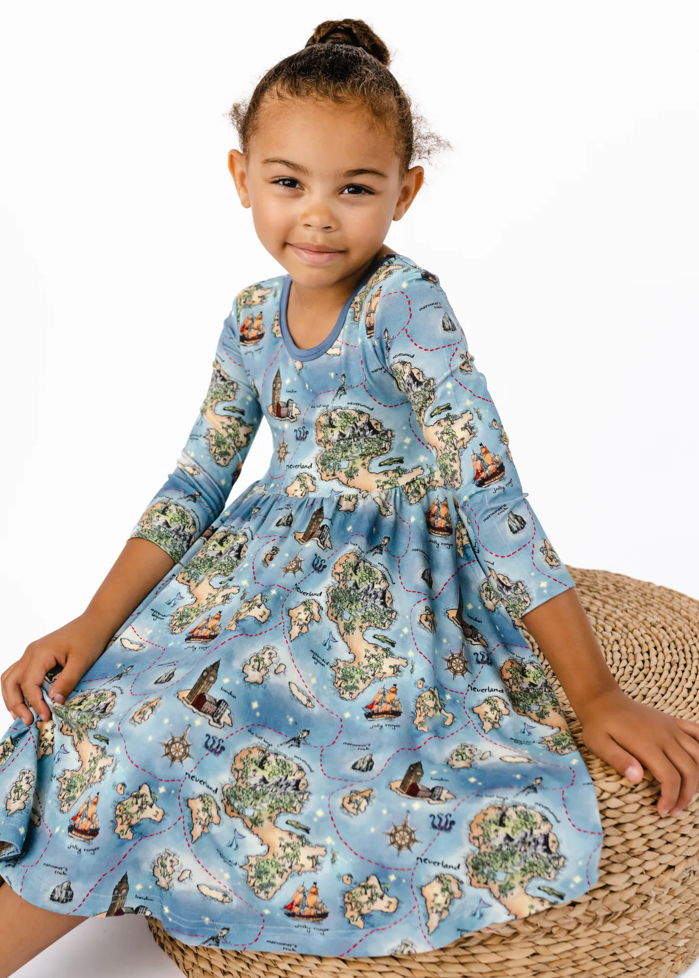 Neverland Map Twirl Dress