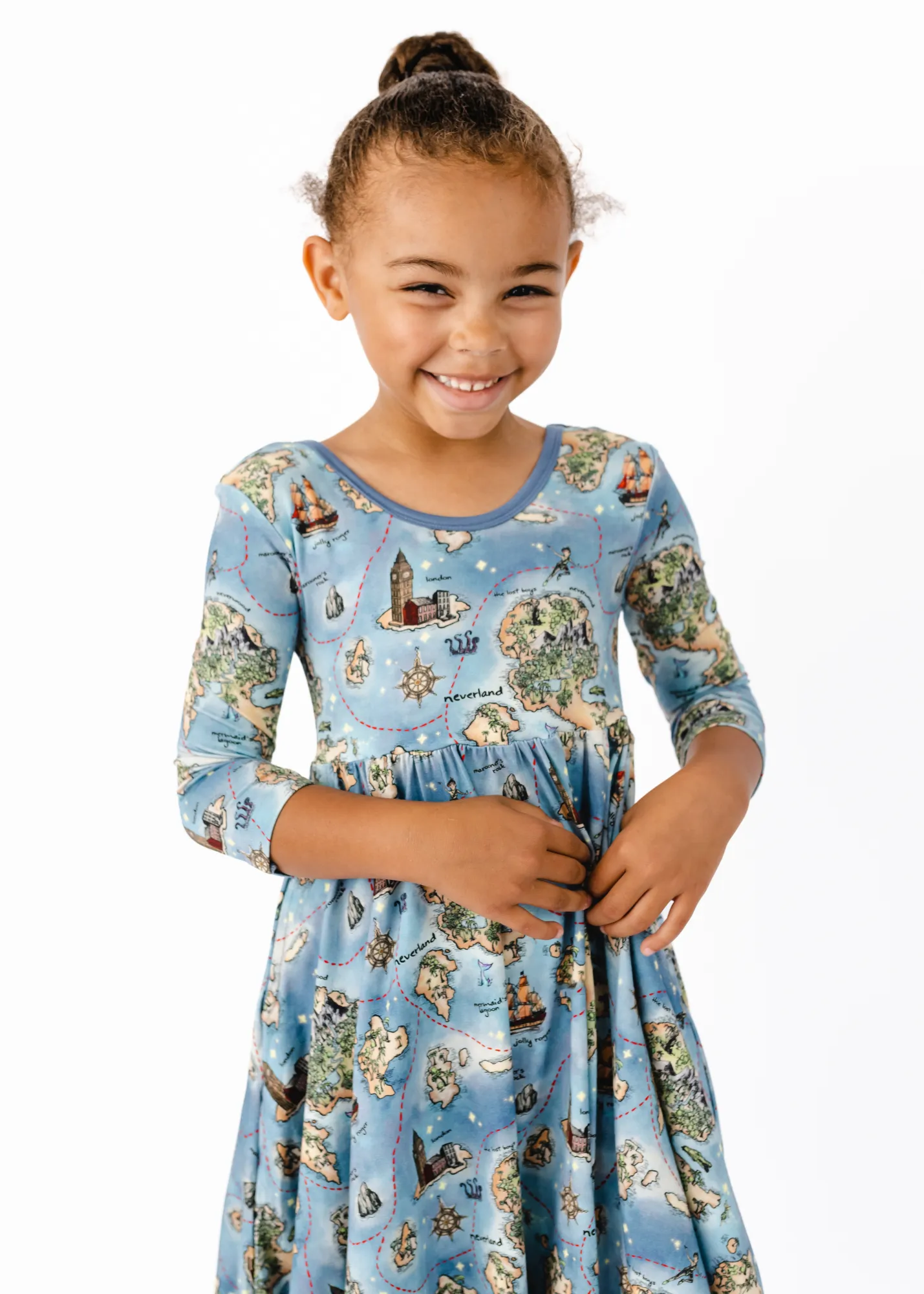 Neverland Map Twirl Dress