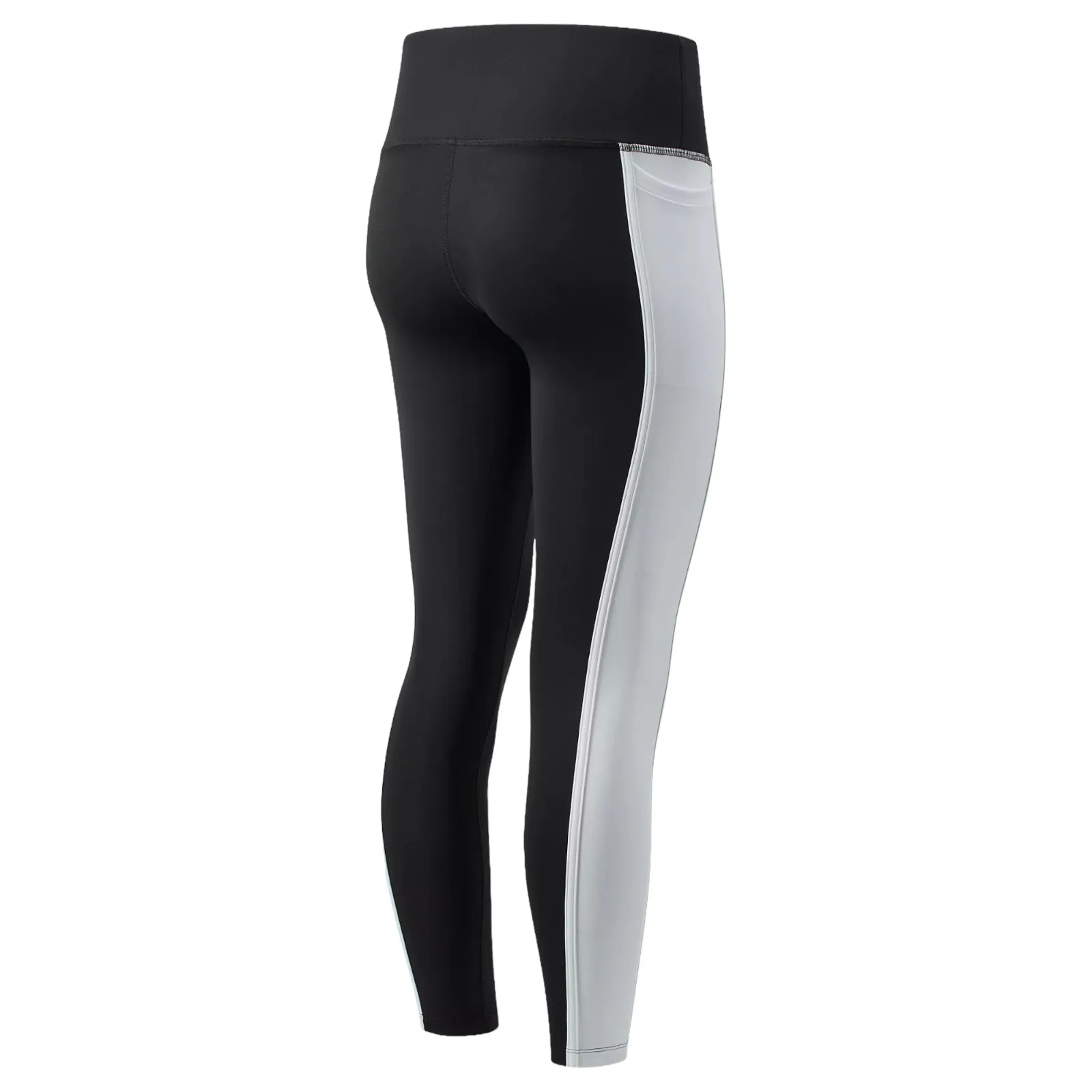 New Balance Womens Repeat Logo Running Tights - Black White