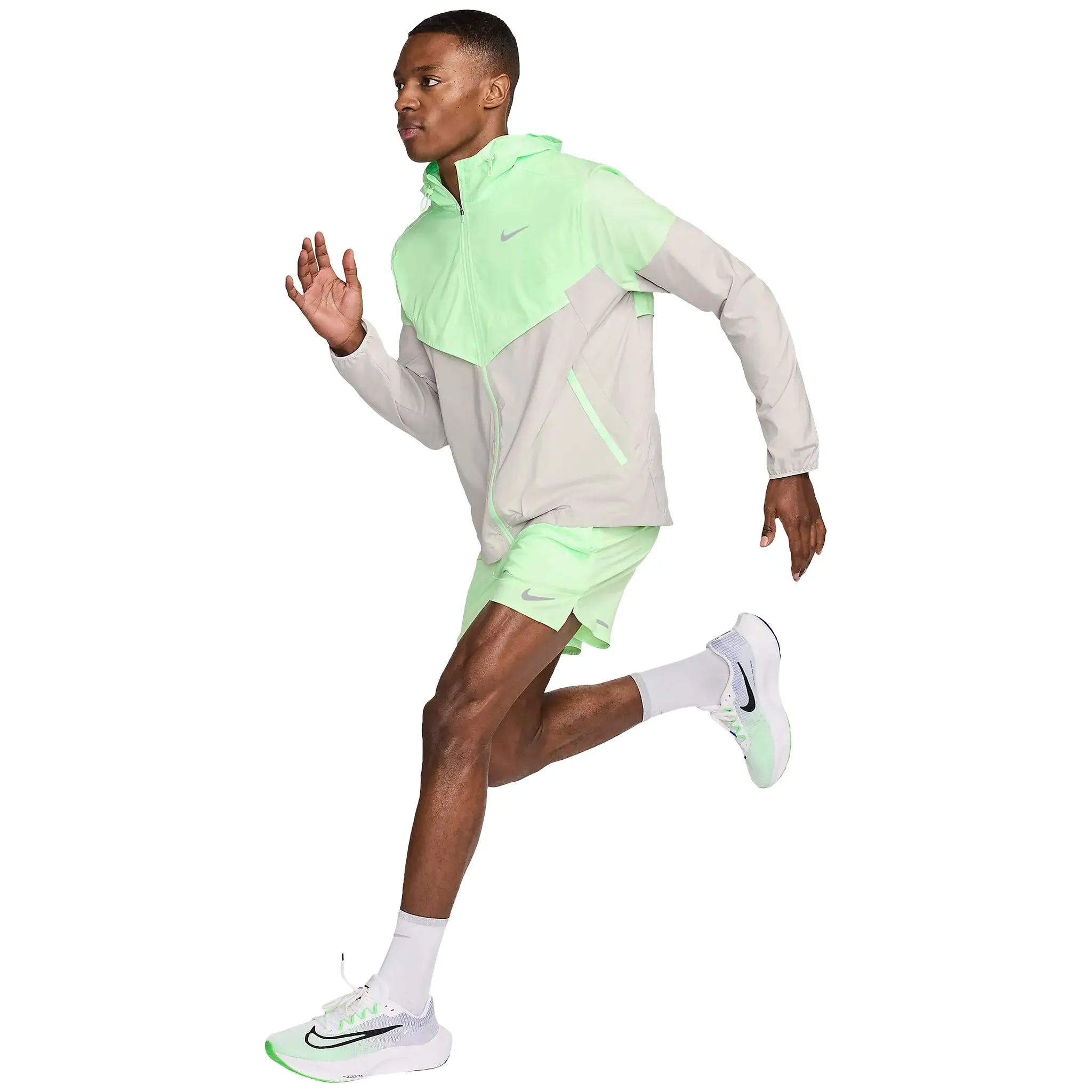 Nike Repel Packable Vapour Green Light Iron Ore Windrunner Jacket