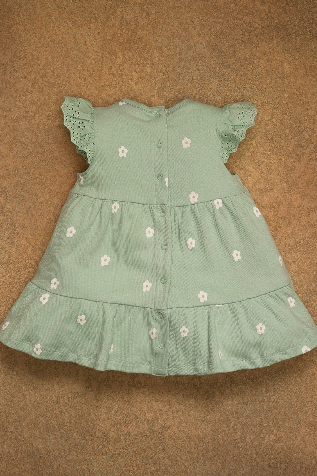 One Friday Baby Girls Floral Mint Dress