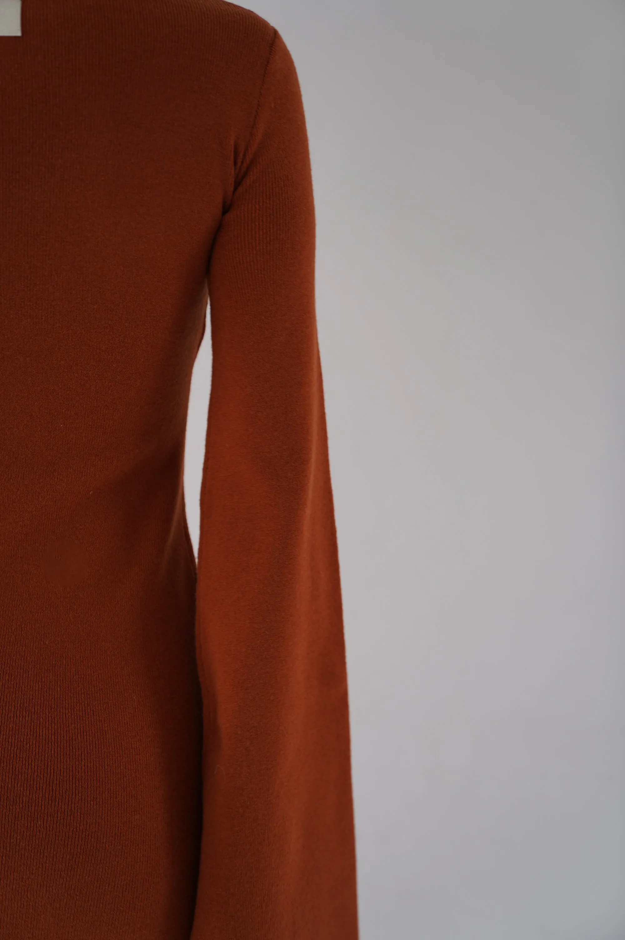 Opulent High Neck Knitted Dress / 琥珀(orange)