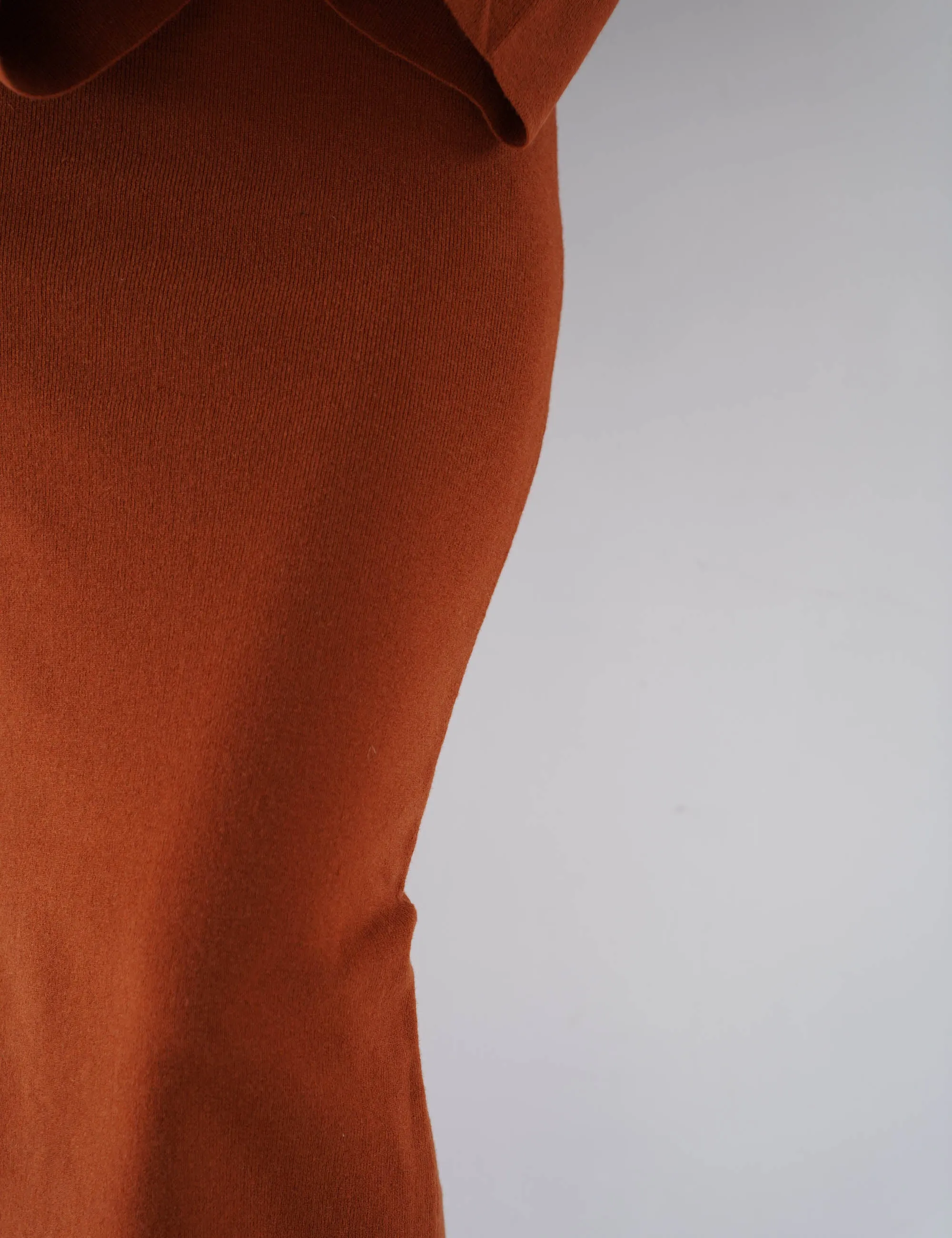 Opulent High Neck Knitted Dress / 琥珀(orange)