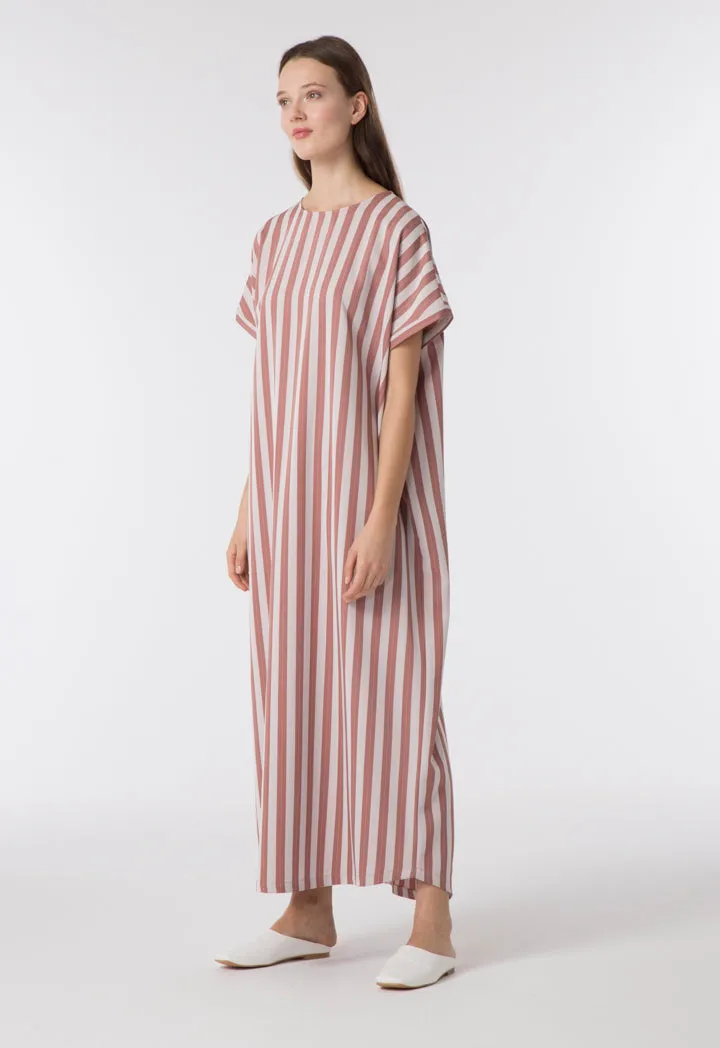 Oversized Striped Abaya