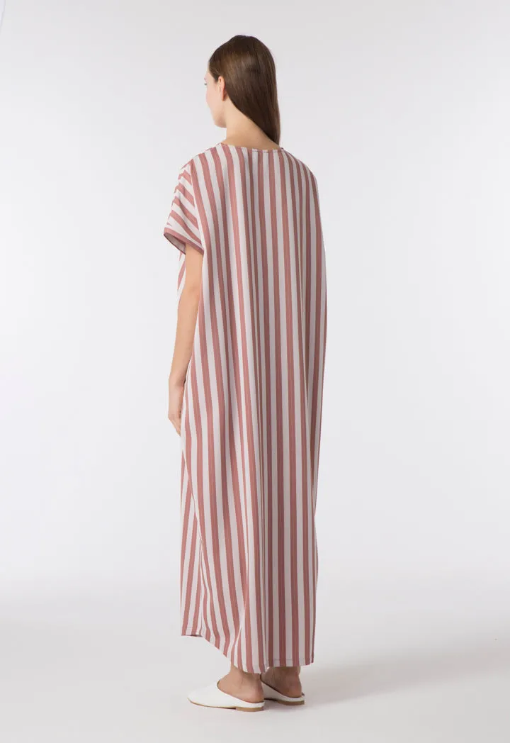 Oversized Striped Abaya