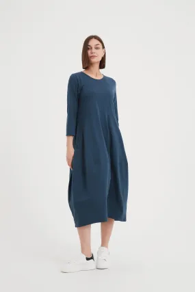 Ovoid Jersey Dress | Deep Teal