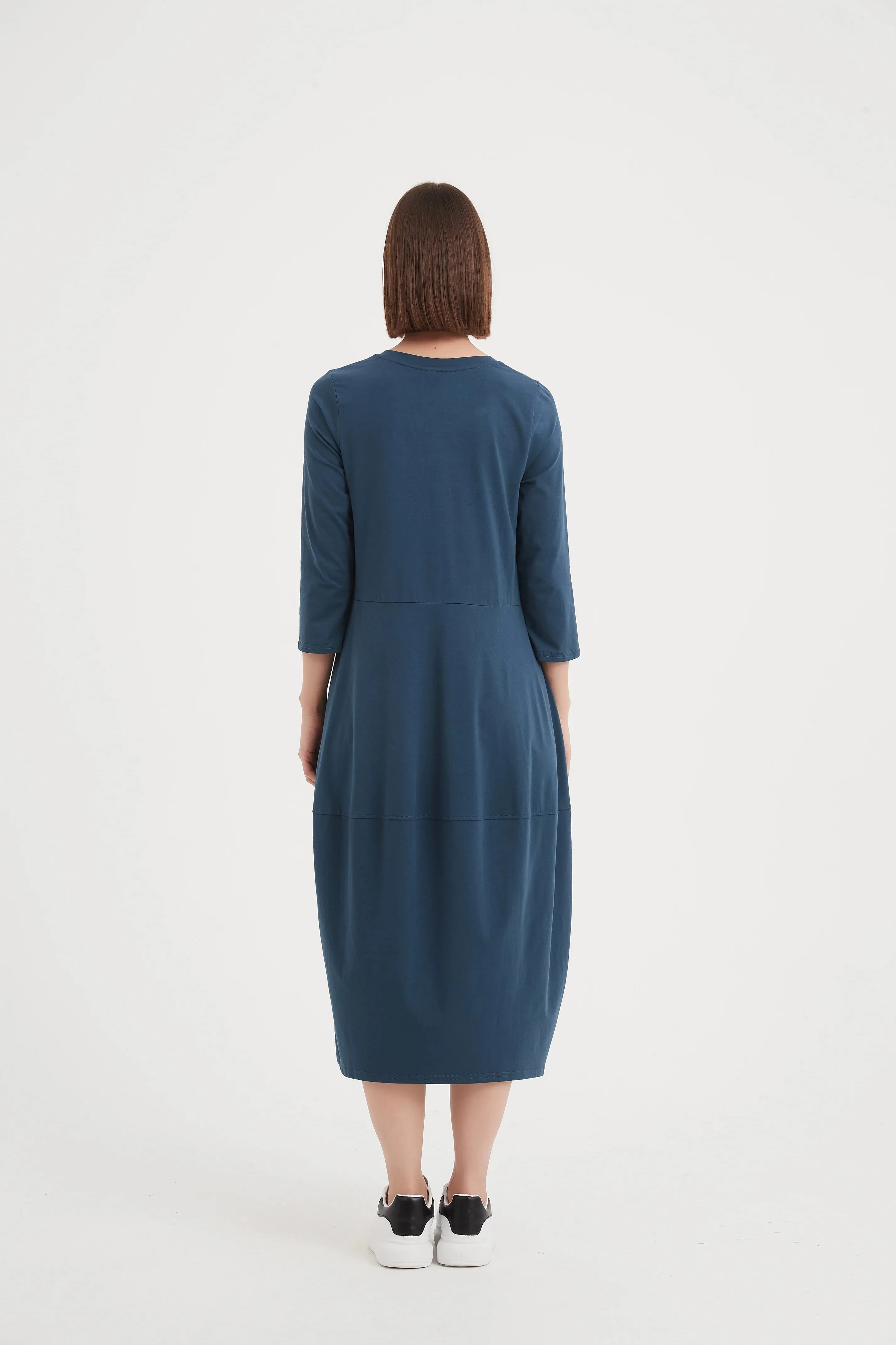 Ovoid Jersey Dress | Deep Teal