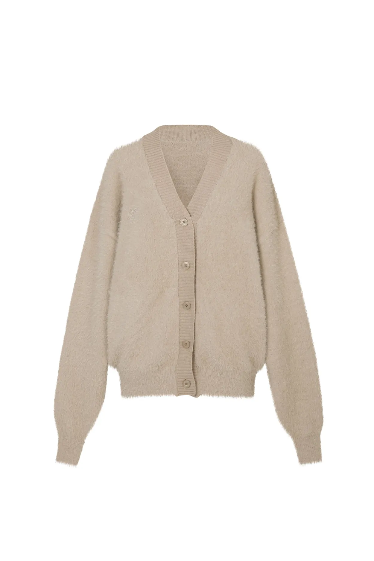 [PAIN OR PLEASURE] FW 24 EVA FUR CARDIGAN beige