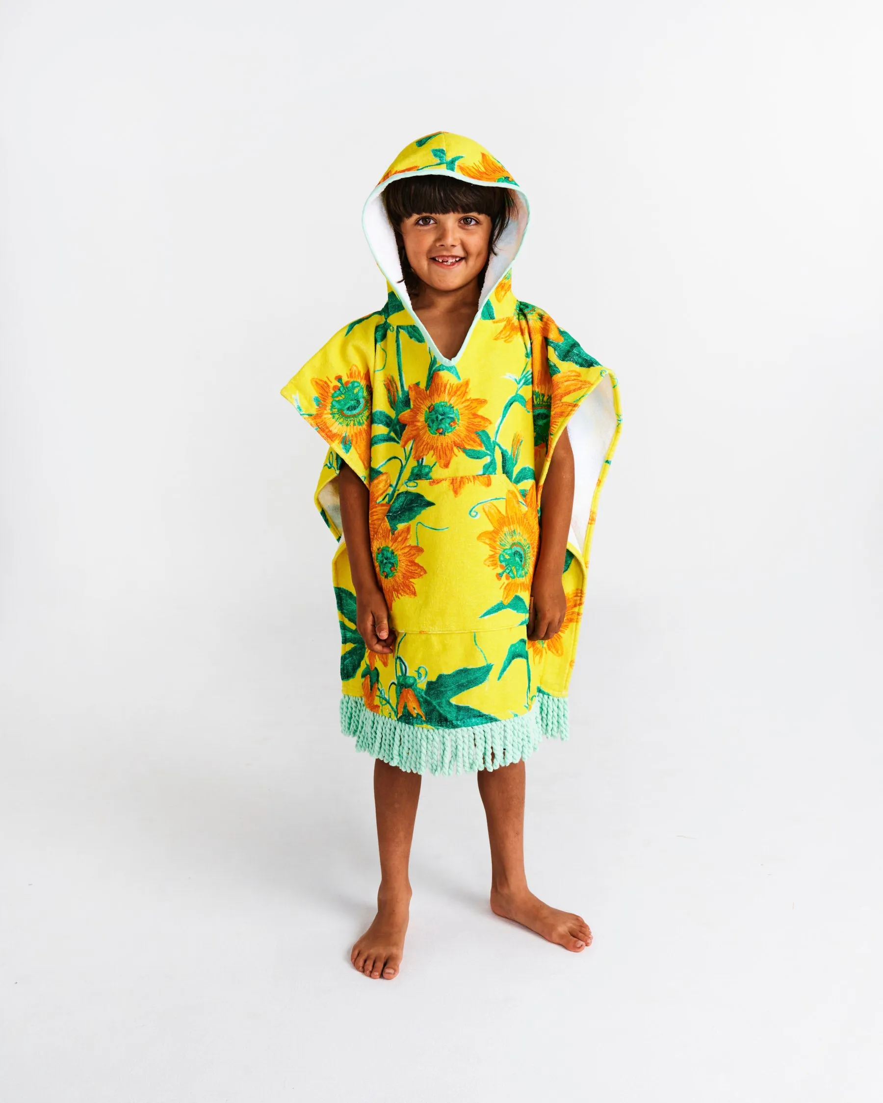 Passiona Printed Kids Terry Poncho