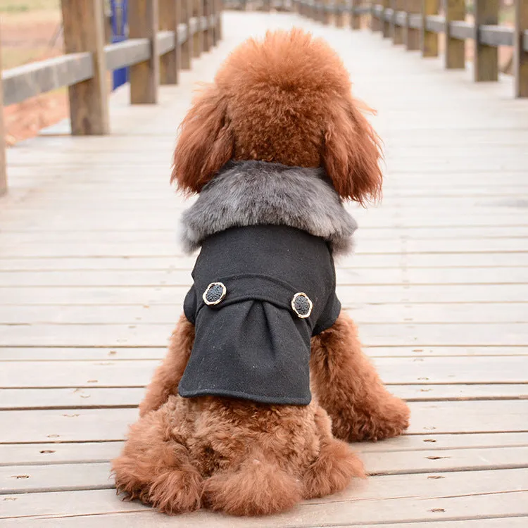 Pet Products Bipedal Solid Color Dog Autumn Winter Coat