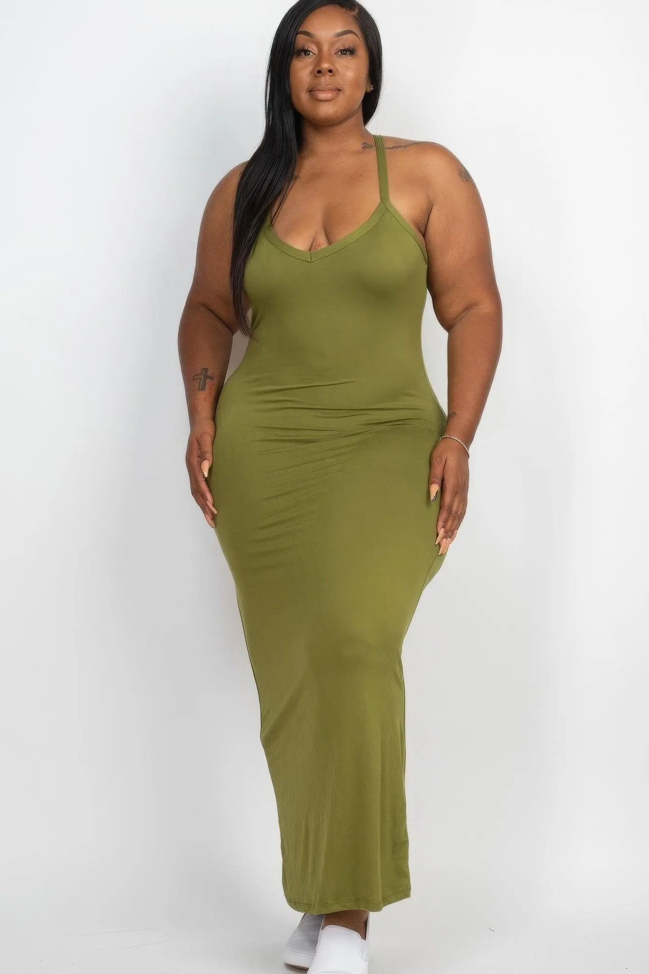 Plus Racer Back Maxi Dress 7 Colors