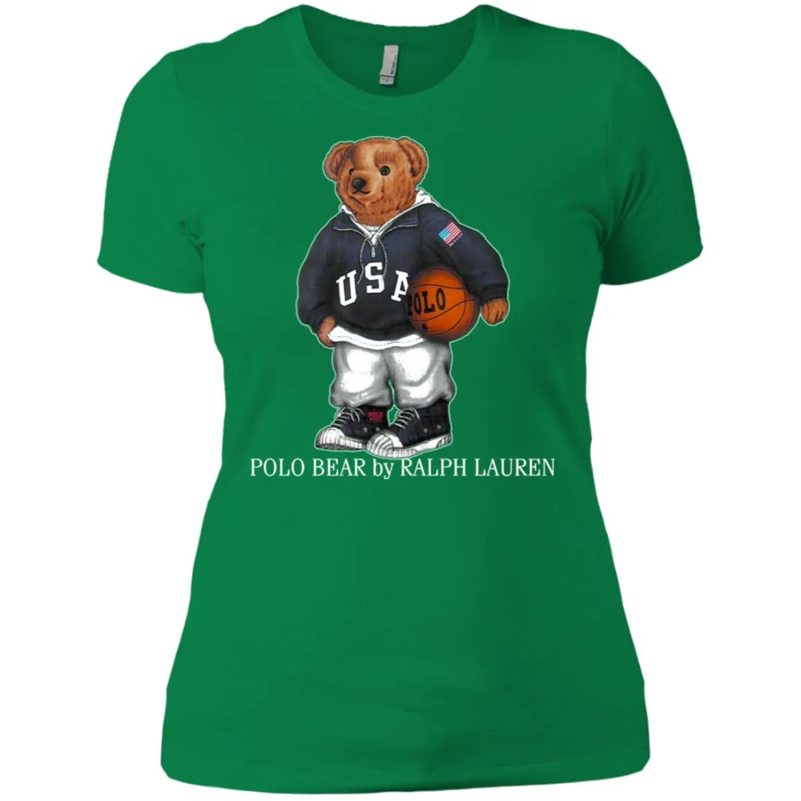 Polo Bear Ralph Lauren Shirt Women Cotton T-Shirt