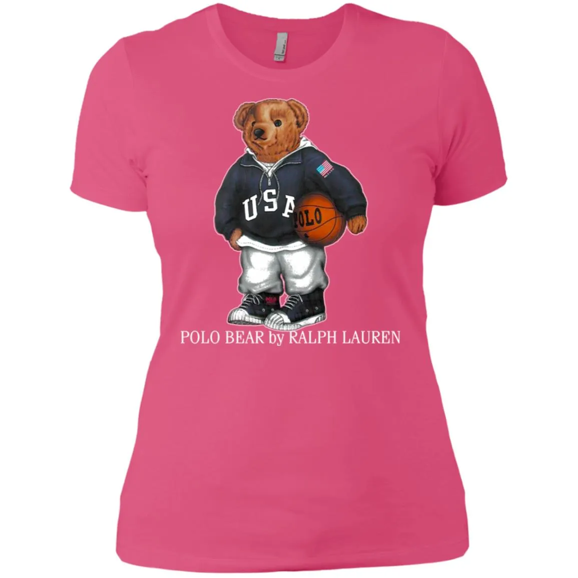 Polo Bear Ralph Lauren Shirt Women Cotton T-Shirt