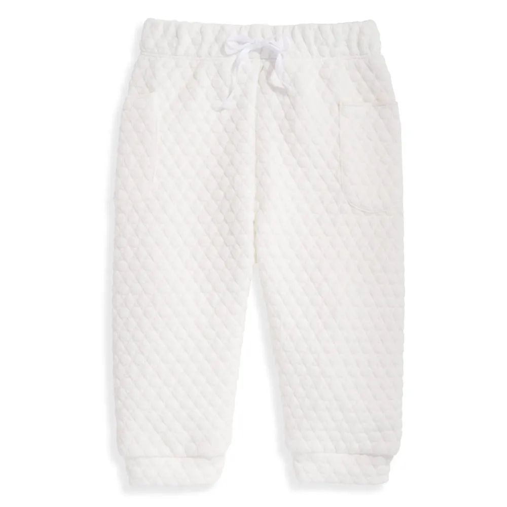 Quilted Jersey Jogger -- Ivory