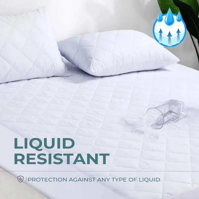 Quilted Mattress Protector – 30 cm Deep Breathable Fabric & Waterproof Layer