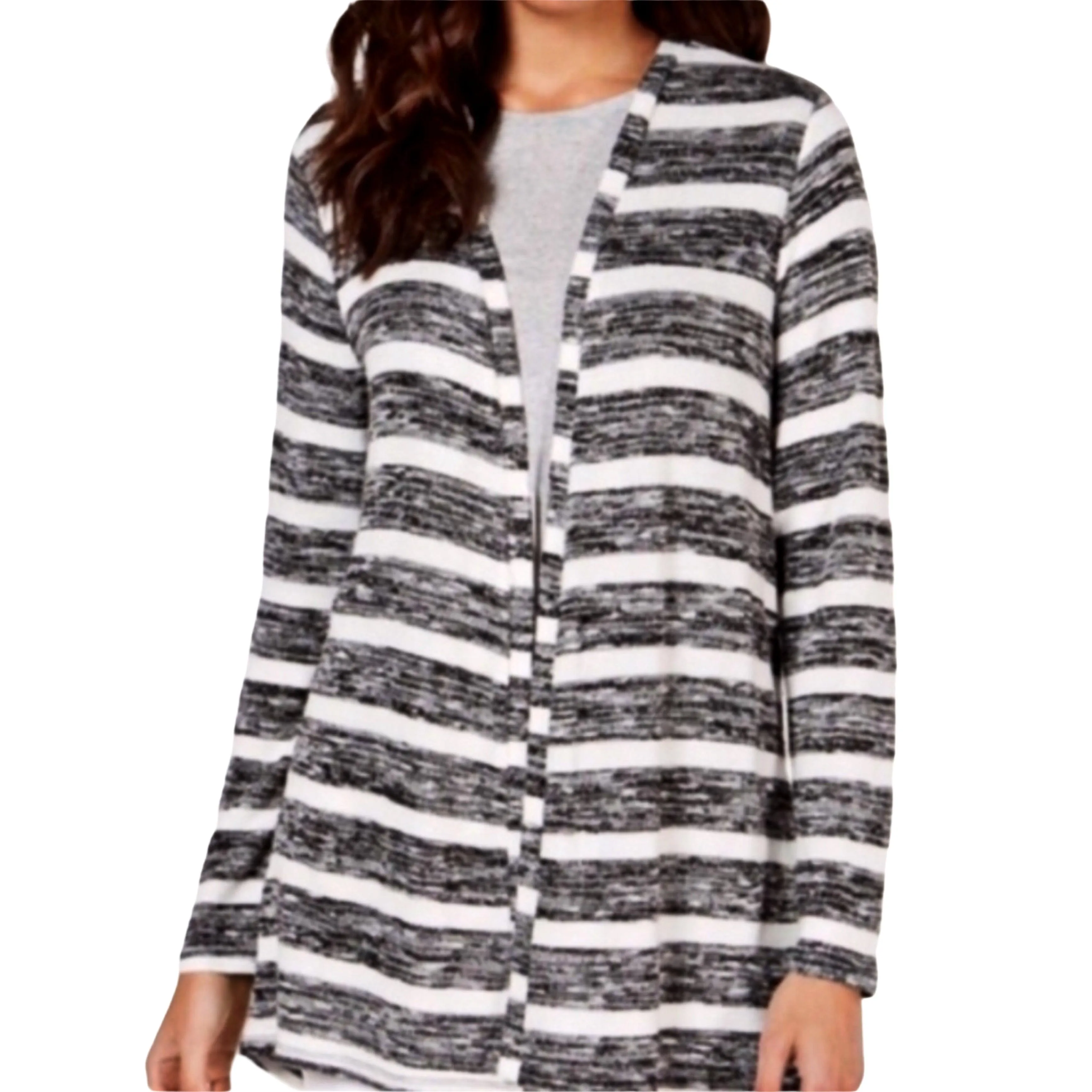 Radiant Striped Mid Length Cardigan