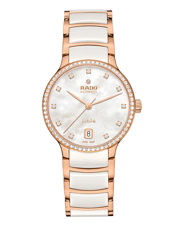 RADO CENTRIX AUTO MOP DIA 2TONE WHITE CERAMIC 35MM -R30230902 - 789046