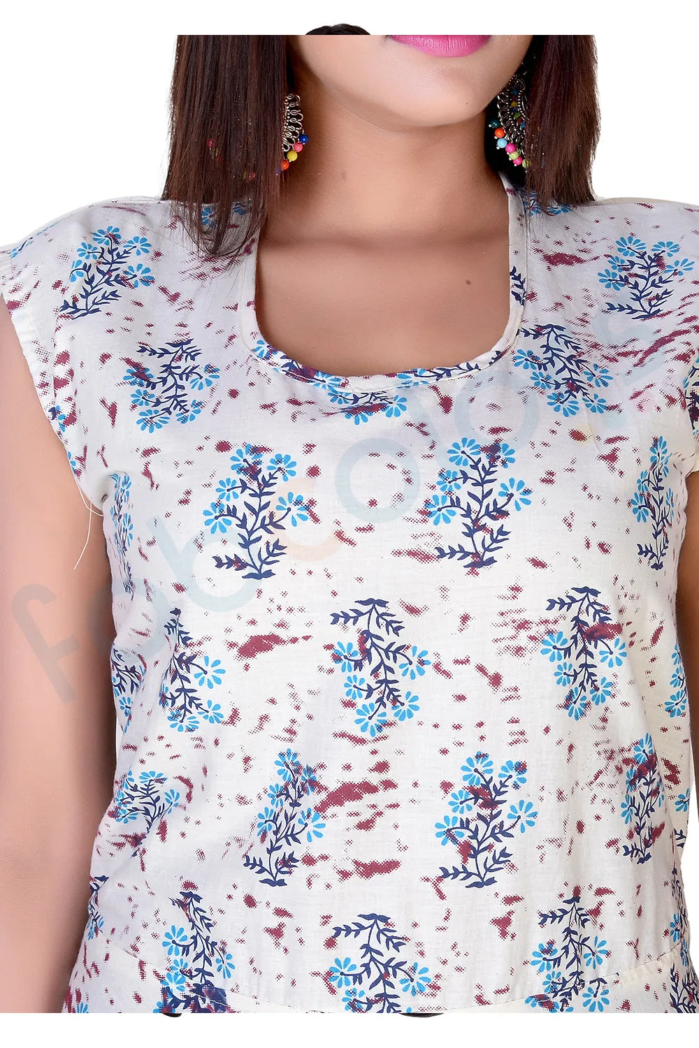 Rayon Flower Print Maxi Dress