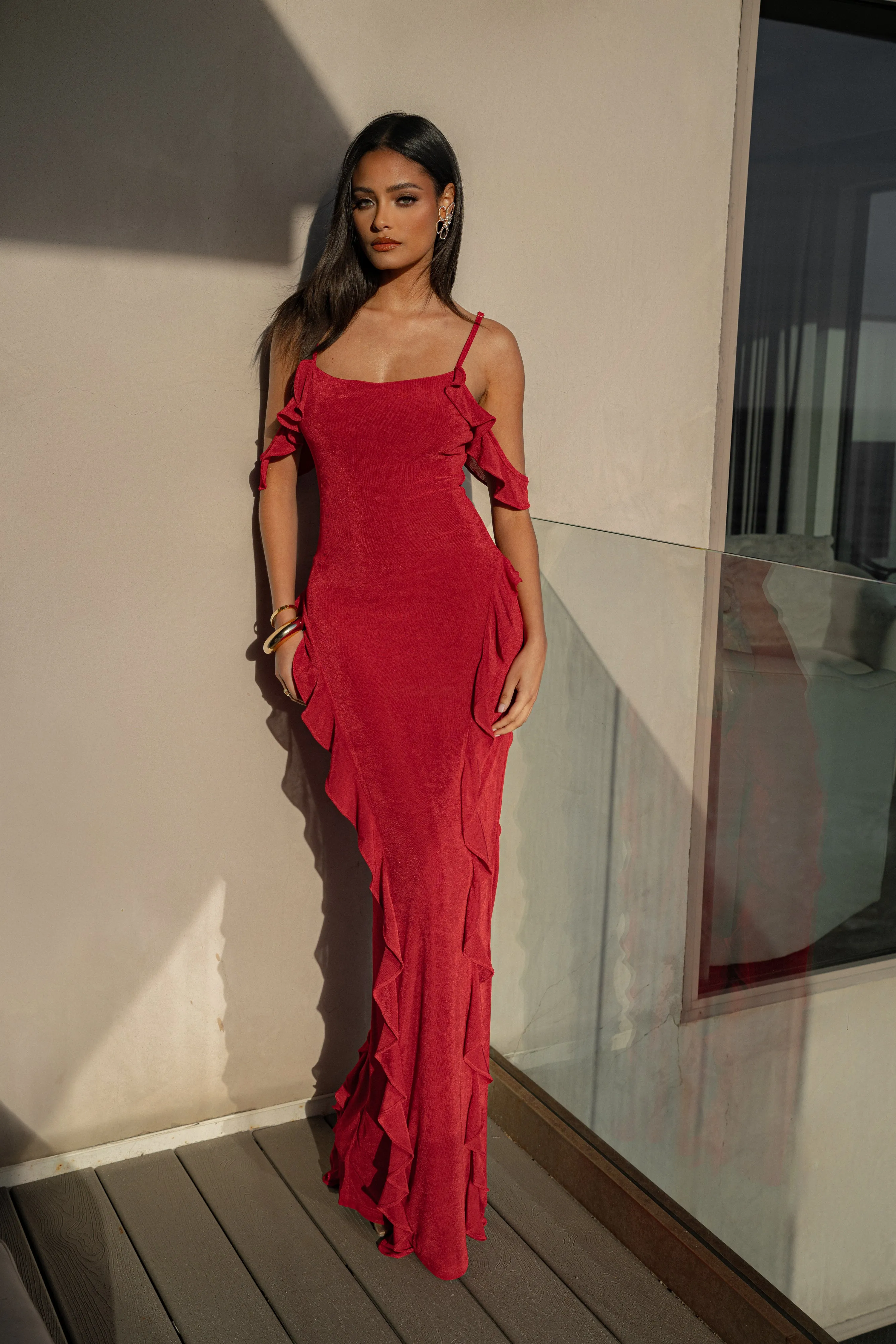 Red Maude Maxi Dress