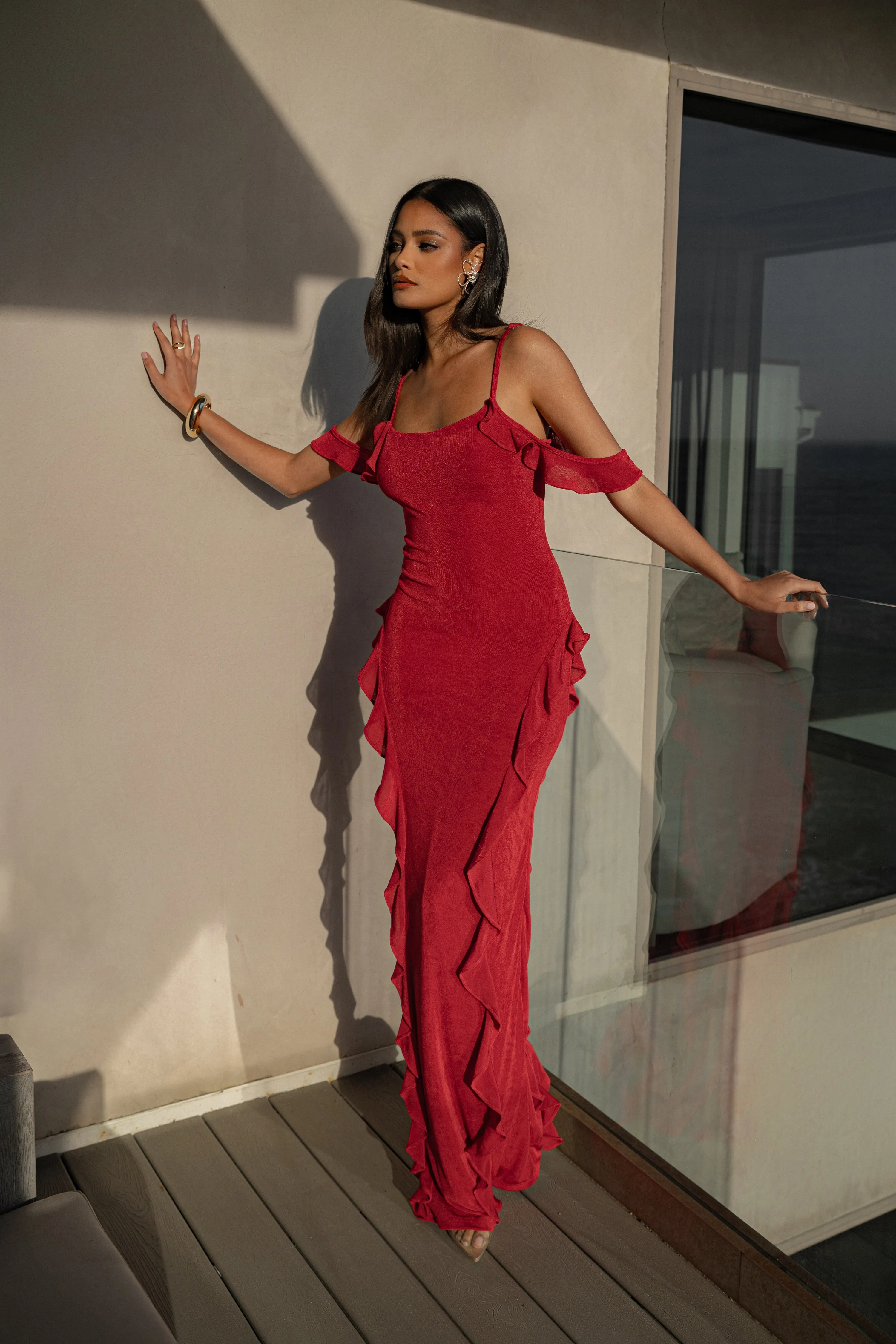 Red Maude Maxi Dress