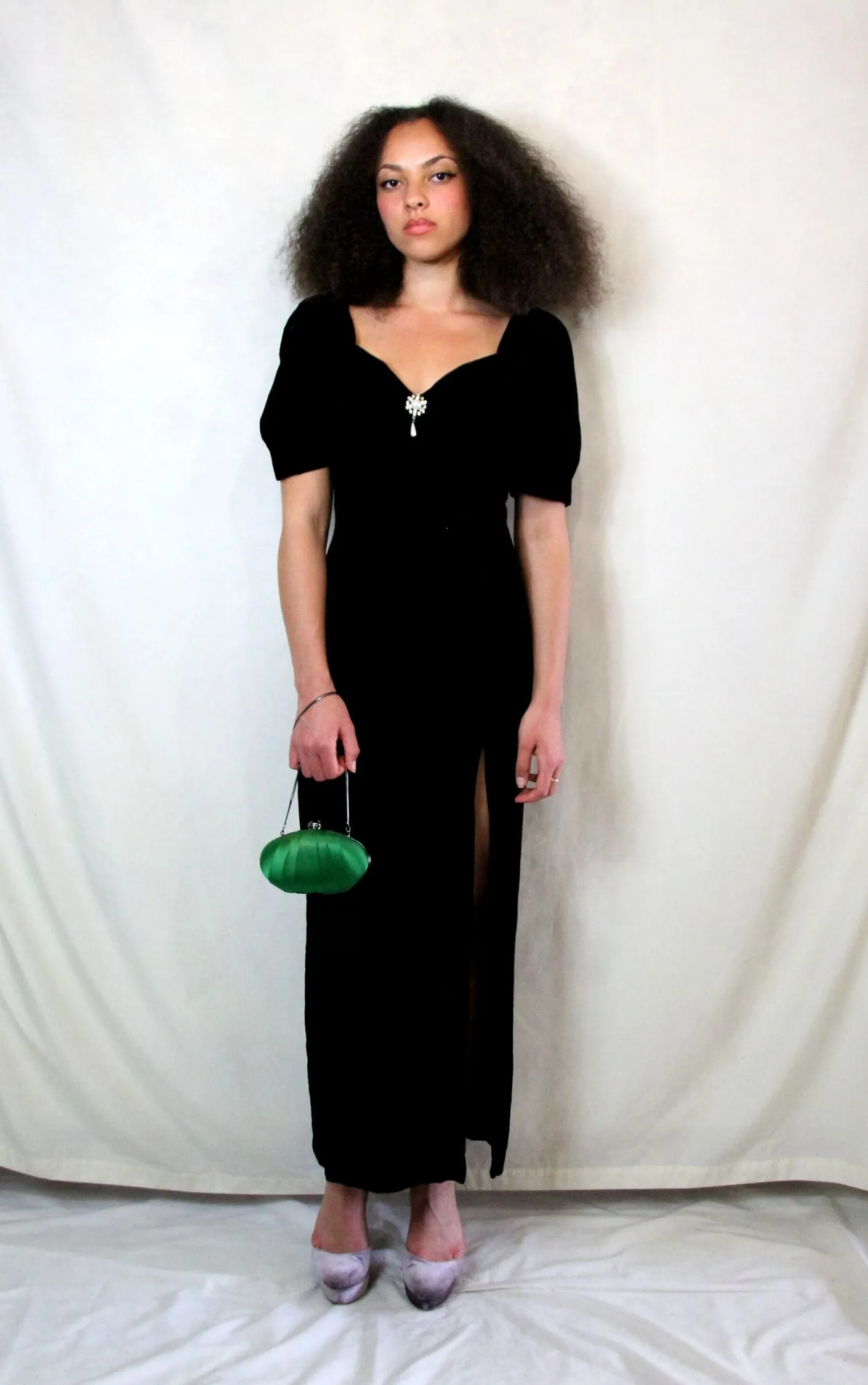 RENT Vintage Maxi Velvet Cocktail Dress