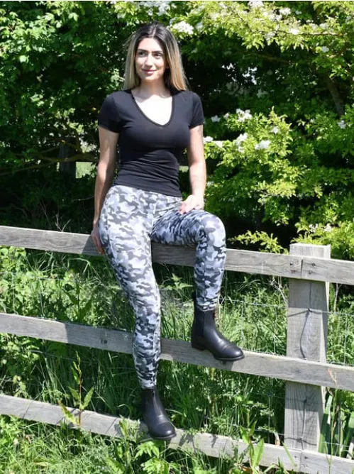 Rhinegold Full Seat Camo Riding Tights