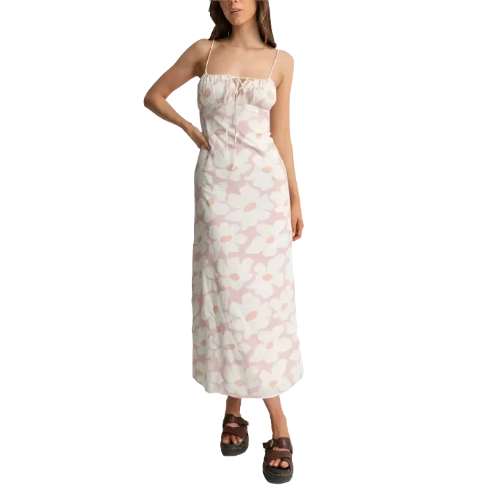 RHYTHM Women's Mimi Floral Gathered Maxi Dress Rose