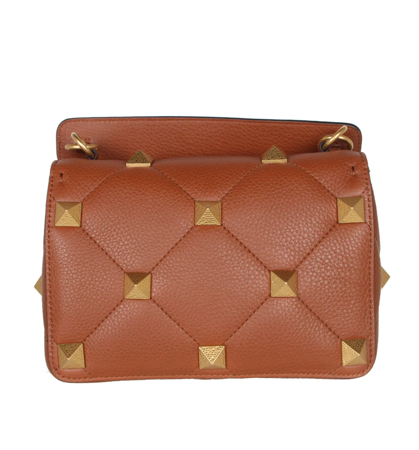 Roman Stud Grained Medium Bag, Selleria