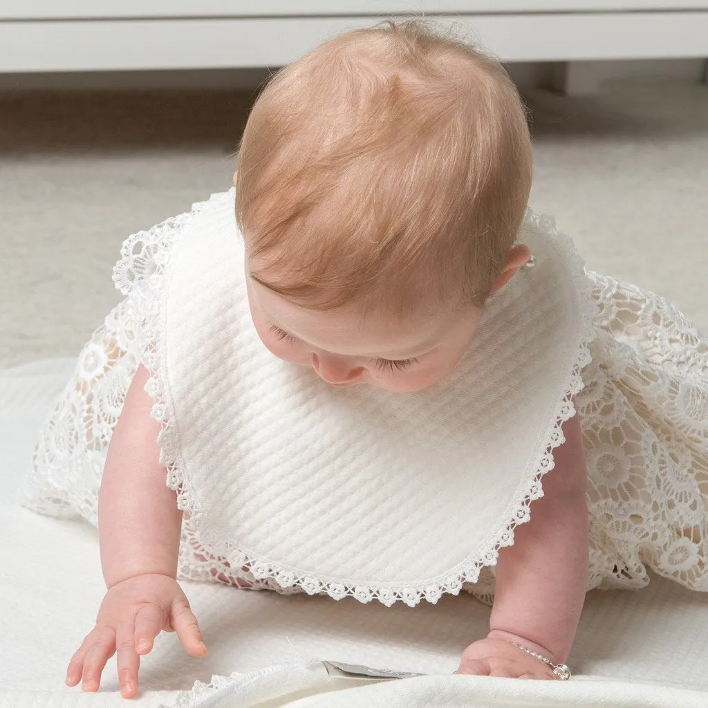 Rose Christening Bib